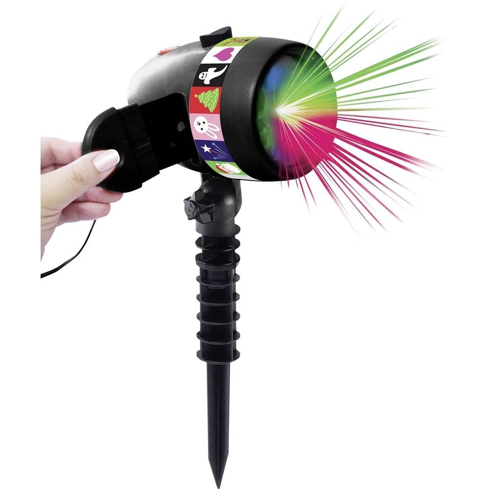 Proiector led de exterior/interior, cu 12 diapozitive diferite, pentru orice ocazie ZanaCasei.Ro