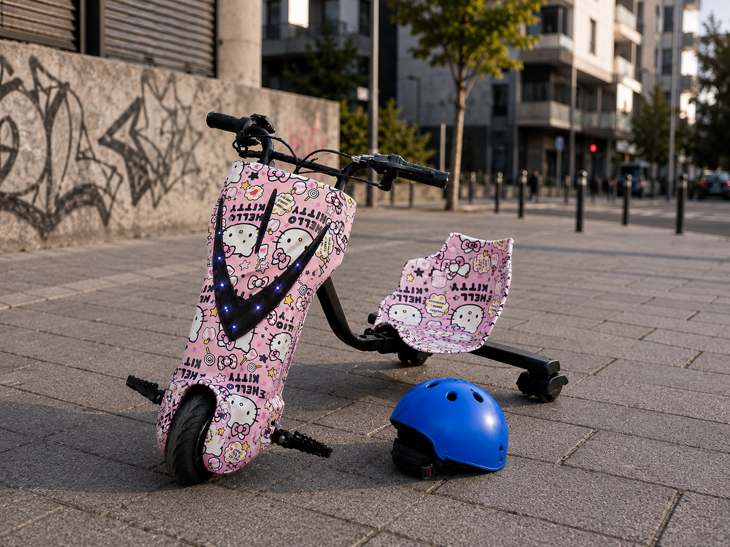 Tricicletă electrică drift copii, 150W, 36V, 20 km/h, Bluetooth