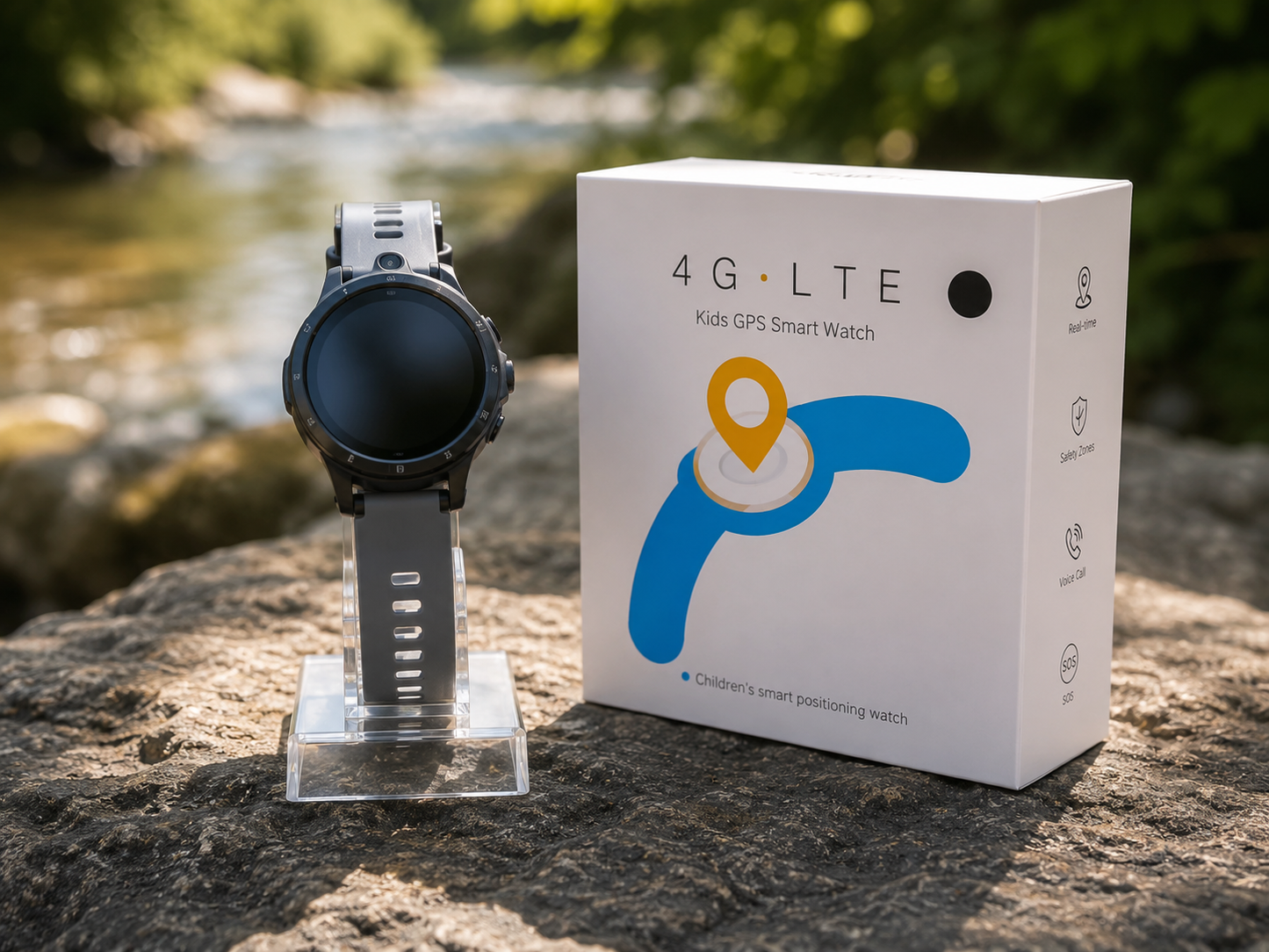 Smartwatch Copii cu GPS Tracker, Buton SOS, Rezistent la Apă, Cartelă SIM, Apel Video 4G