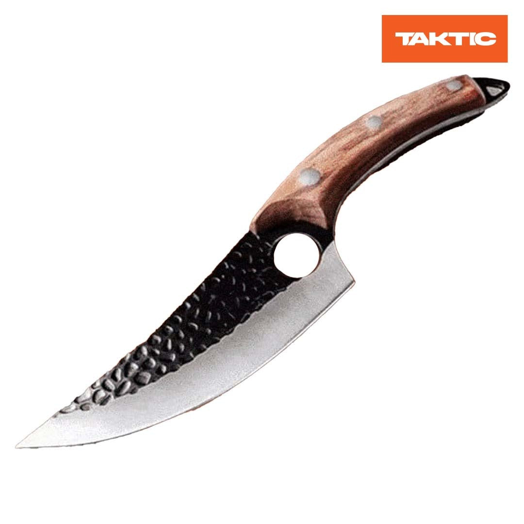 Cutit profesional Tazaki cu HUSĂ DIN PIELE, Otel Japonez HRC 60 calire manuala, maner lemn dur