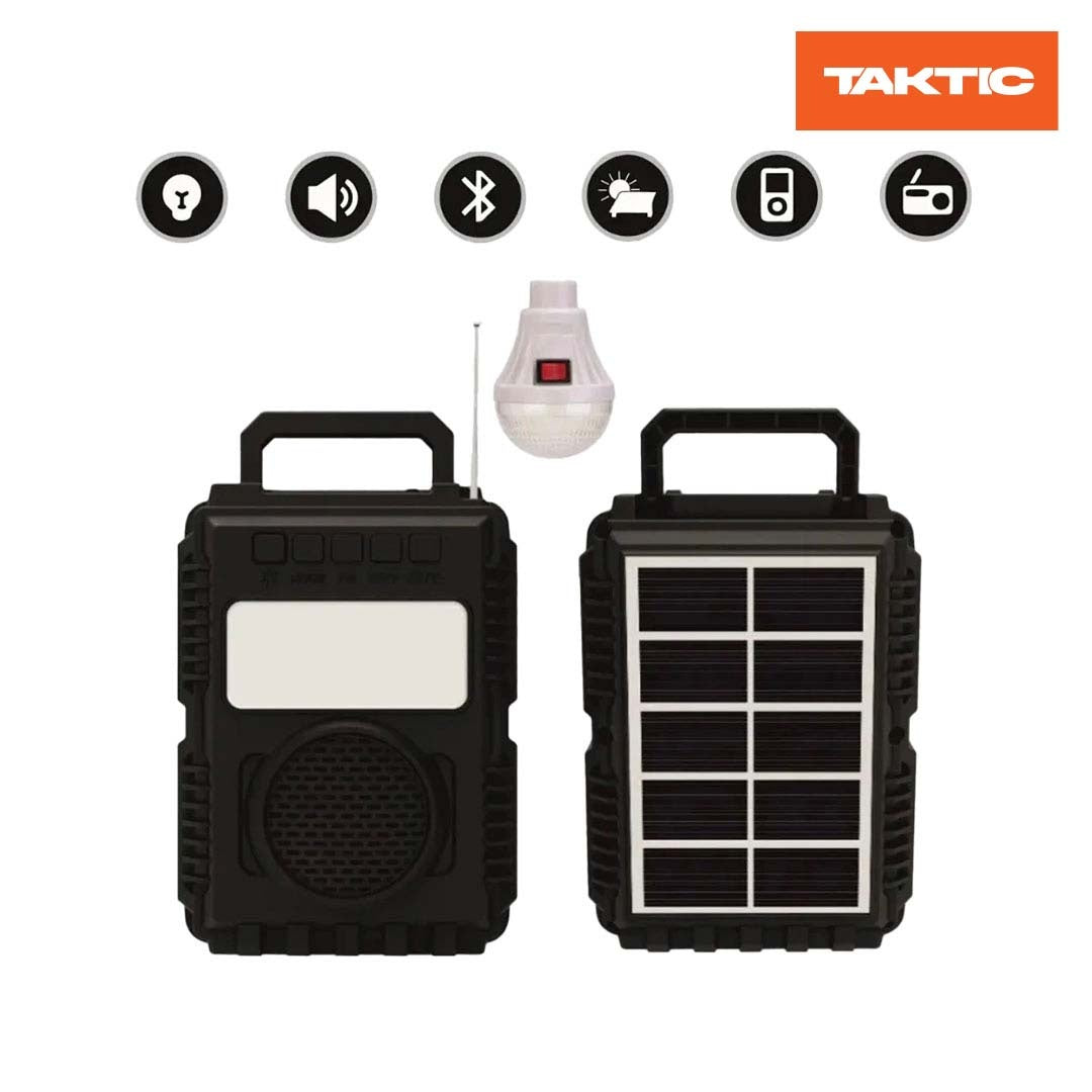 Kit solar MINI GD-8079, Radio, Bluetooth, MP3, Panou solar, 1 bec