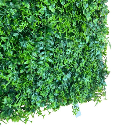 Panou gard decorativ cu frunze verzi artificiale, paravan verde pentru intimitate, 60 x 40 cm
