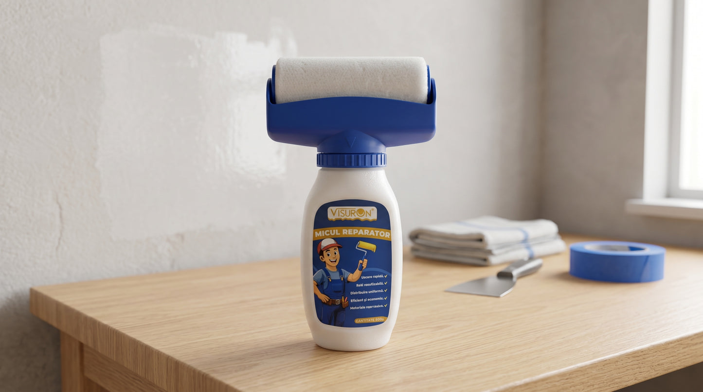 Trafalet „Micul reparator”, cu vopsea lavabilă, pentru retușuri rapide ale pereților