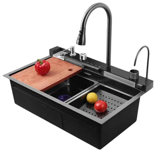 Chiuveta de Bucătărie Multifuncțională din Oțel Inoxidabil cu Afișaj Digital