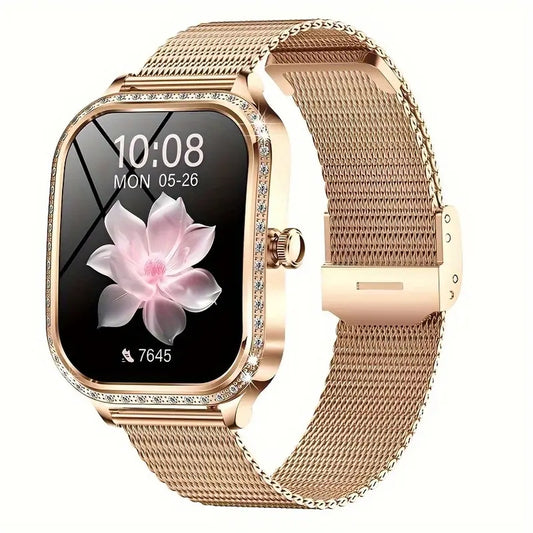 Smartwatch pentru Dama – Ecran FULL HD 1.75”, Monitorizare Sănătate, 130 Sporturi & Notificări