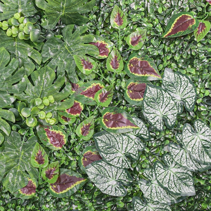 Panou decorativ cu plante verzi artificiale, paravan tip gard viu, 60 x 40 cm