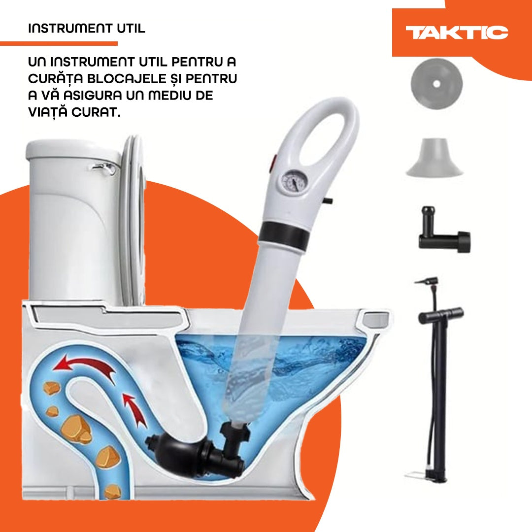 Pompa cu aer comprimat Zâna Casei , desfundat chiuvete, Instalatii sanitare, WC