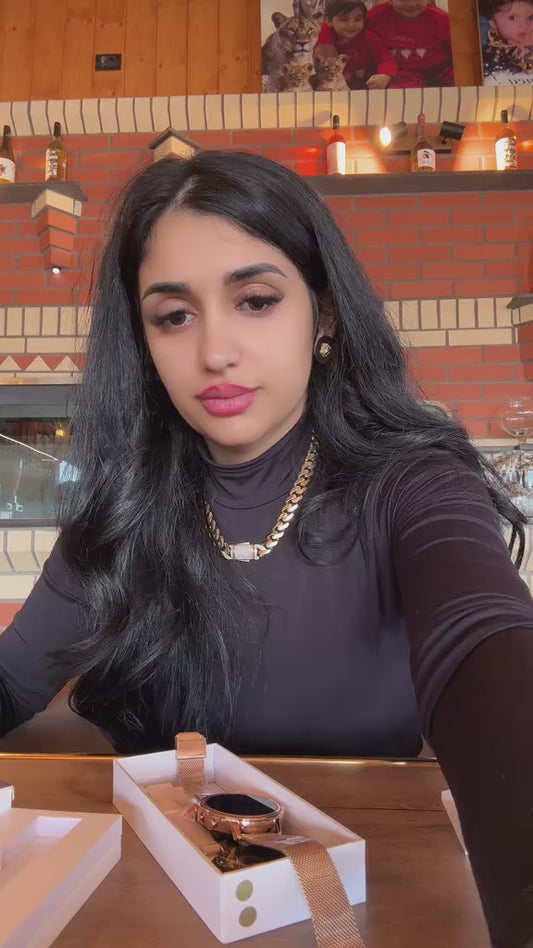 Smartwatch H-go Sport Roz/Negru Presiune arteriala, Bluetooth