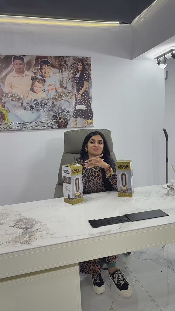 Lampă LED Cristal, Lumina Ambientală 3 Culori