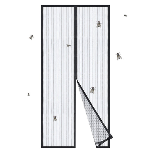Set de 2 Plase pentru Usa cu Inchidere Magnetica, Anti-Insecte, 210x100 cm